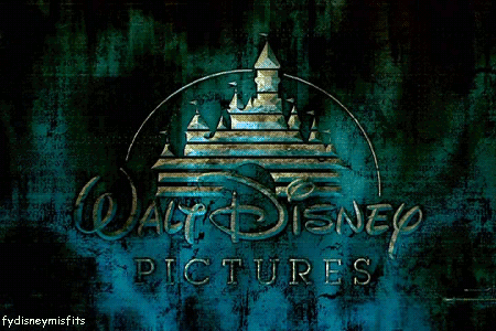 A Walt Disney Pictures Logo With A Castle In The Middle GIF