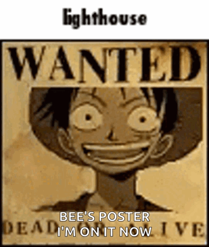 A Wanted Poster With A Picture Of Luffy On It GIF