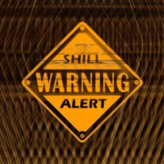 A Warning Sign That Says ' Shill Warning Alert ' On It GIF
