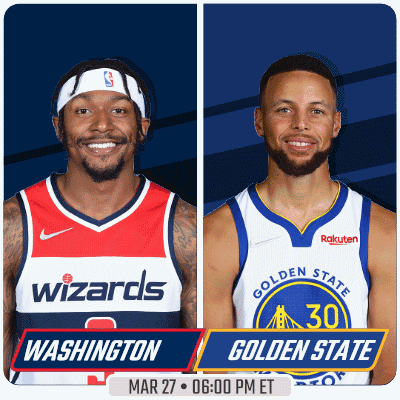 a washington wizards player and a golden state warriors player are shown