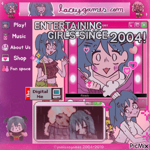 Girl Playing Game On Lacygames.com GIF