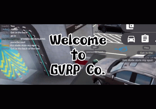 a welcome to gvrp co. message is displayed on a computer screen