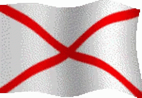 a white and red flag with a cross on it