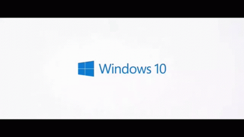 A White Background With A Blue Windows 10 Logo GIF
