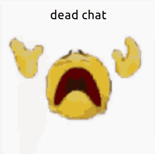 A White Background With Brown Spots And The Words Dead Chat GIF