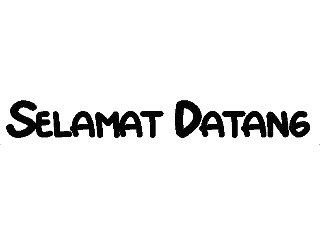 a white background with green text that says selamat datang