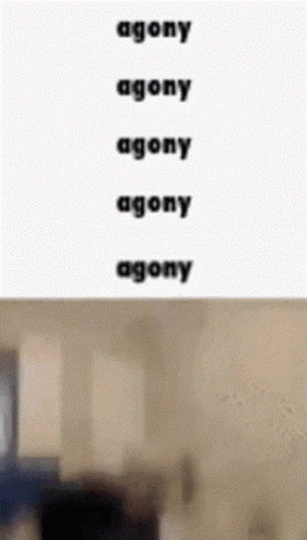 A White Background With The Word Agony Written On It . GIF