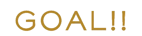 a white background with the word goal written in gold letters