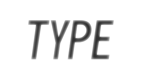 a white background with the word type written in black letters