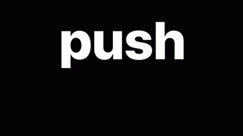 A White Background With The Words Push Baby On It GIF