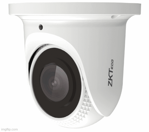A White Camera With Zkt Eco Written On The Side GIF