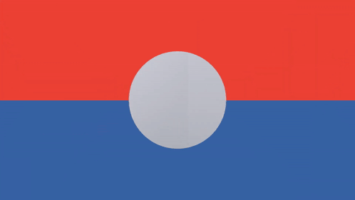 A White Circle With A Red And Blue Border GIF
