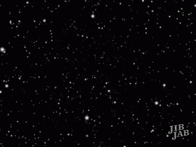 A White Door With A Black Background And Jib Jab Written On The Bottom Right GIF