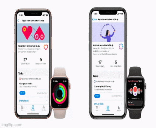 A White Omron Blood Pressure Monitor With A Black Cuff Next To It GIF