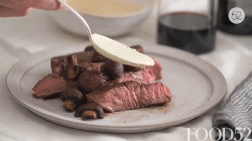 A White Plate With Food52 On It GIF