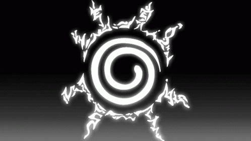 A White Swirl On A Black Background With Chinese Characters GIF