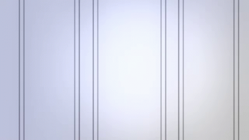 a white wall with black stripes and a yellow button on it