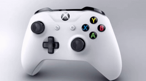 A White Xbox Controller With The Buttons X B And A On It GIF