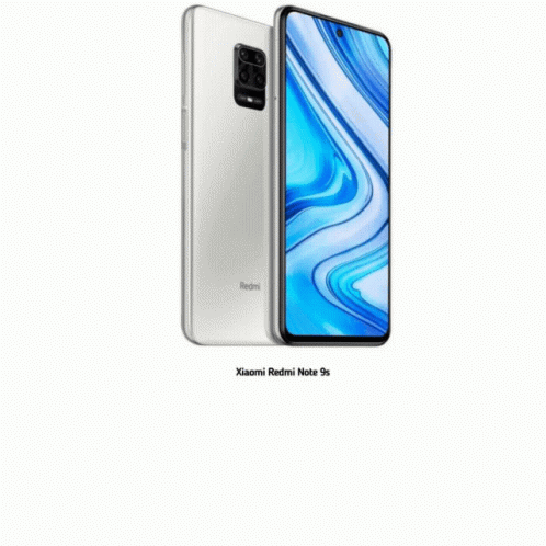 A White Xiaomi Redmi Note 9S With A Face Mask GIF