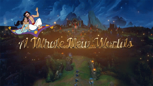 A Whole New World Aladdin Flying Carpet Parody GIF
