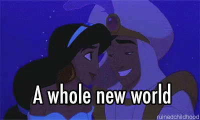 A Whole New World Aladdin Princess Jasmine GIF