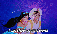 A Whole New World Aladdin Singing GIF