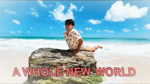 A Whole New World Eric Nam Wavy Beach Shot GIF