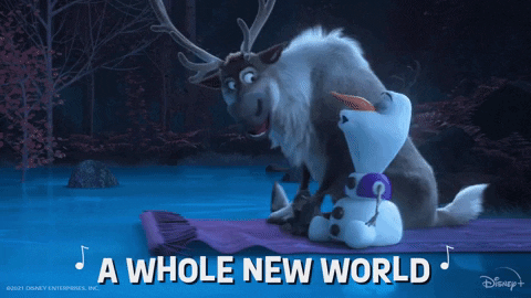 A Whole New World Olaf Frozen GIF