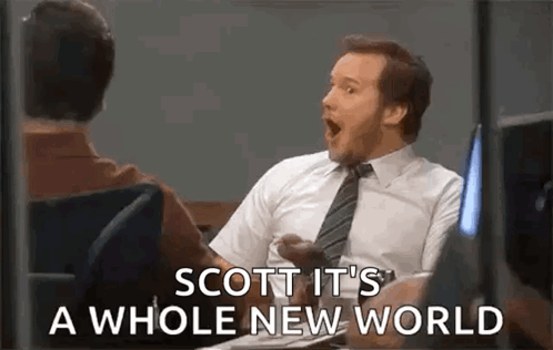A Whole New World Scott Chris Pratt The Office GIF