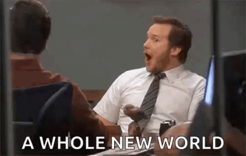 A Whole New World Shocked Chris Pratt GIF