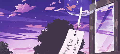 A Wind Chime With A Tag That Says " I Love You " Hangs From A Window GIF