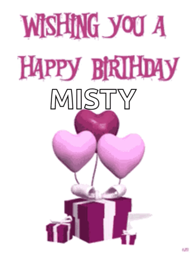 A Wishing You A Happy Birthday Misty Card GIF