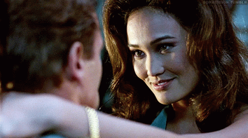 A Woman And A Man Are Looking At Each Other And The Words Separation Tumblr Are On The Bottom Right GIF