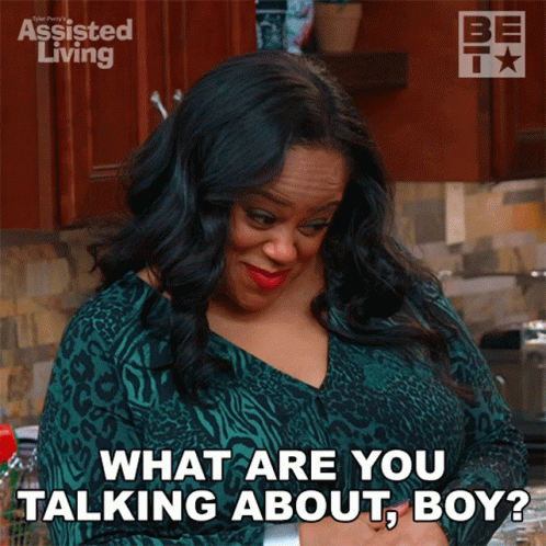 Assisted Living Woman Asking What Are You Talking About GIF