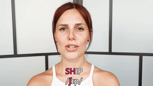 A Woman Has Ship Written On Her Neck GIF
