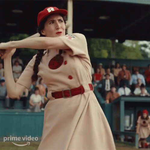 Woman In Baseball Cap With R GIF