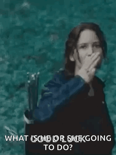 A Woman In A Black Jacket Is Giving The Middle Finger . GIF