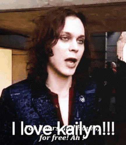 Woman In Blue Jacket Says I Love Kailyn For Free GIF