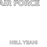 A Woman In A Blue Shirt Is Flexing Her Muscles With The Words `` Air Force Hell Yeah ! '' GIF
