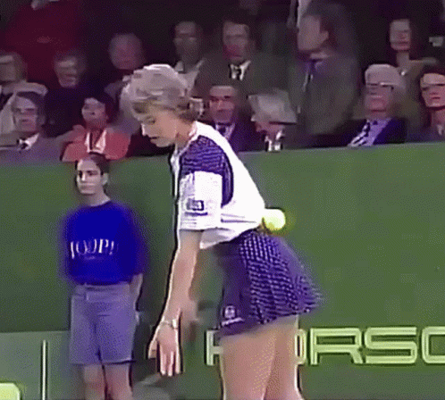 A Woman In A Blue Shirt That Says Joop On It GIF