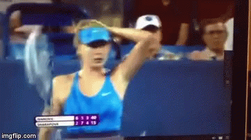 A Woman In A Blue Tank Top Is On A Tv Screen With The Hashtag Imgflip.com In The Lower Right Corner GIF