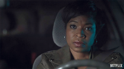 a woman in a car with the words " the decision 's been made "