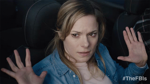 A Woman In A Car With #Thefbls On The Bottom Right GIF