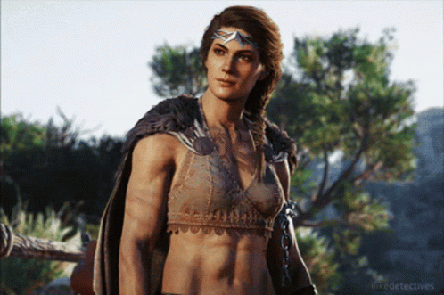 Woman In Crop Top And Cape In Field GIF