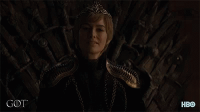 A Woman In A Crown Sits On A Throne That Says Got On The Bottom GIF