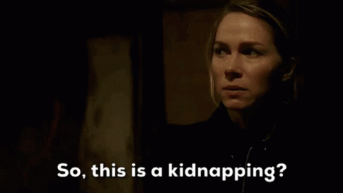 A Woman In A Dark Room Says So This Is A Kidnapping ? GIF