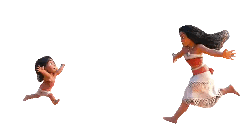a woman in a dress is running towards a child