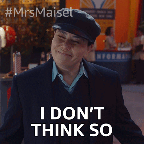 A Woman In A Hat Says I Do N't Think So GIF
