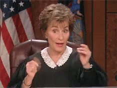 Judge Sitting Behind American Flag GIF