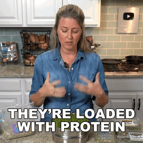 A Woman In A Kitchen Says They Are Loaded With Protein GIF